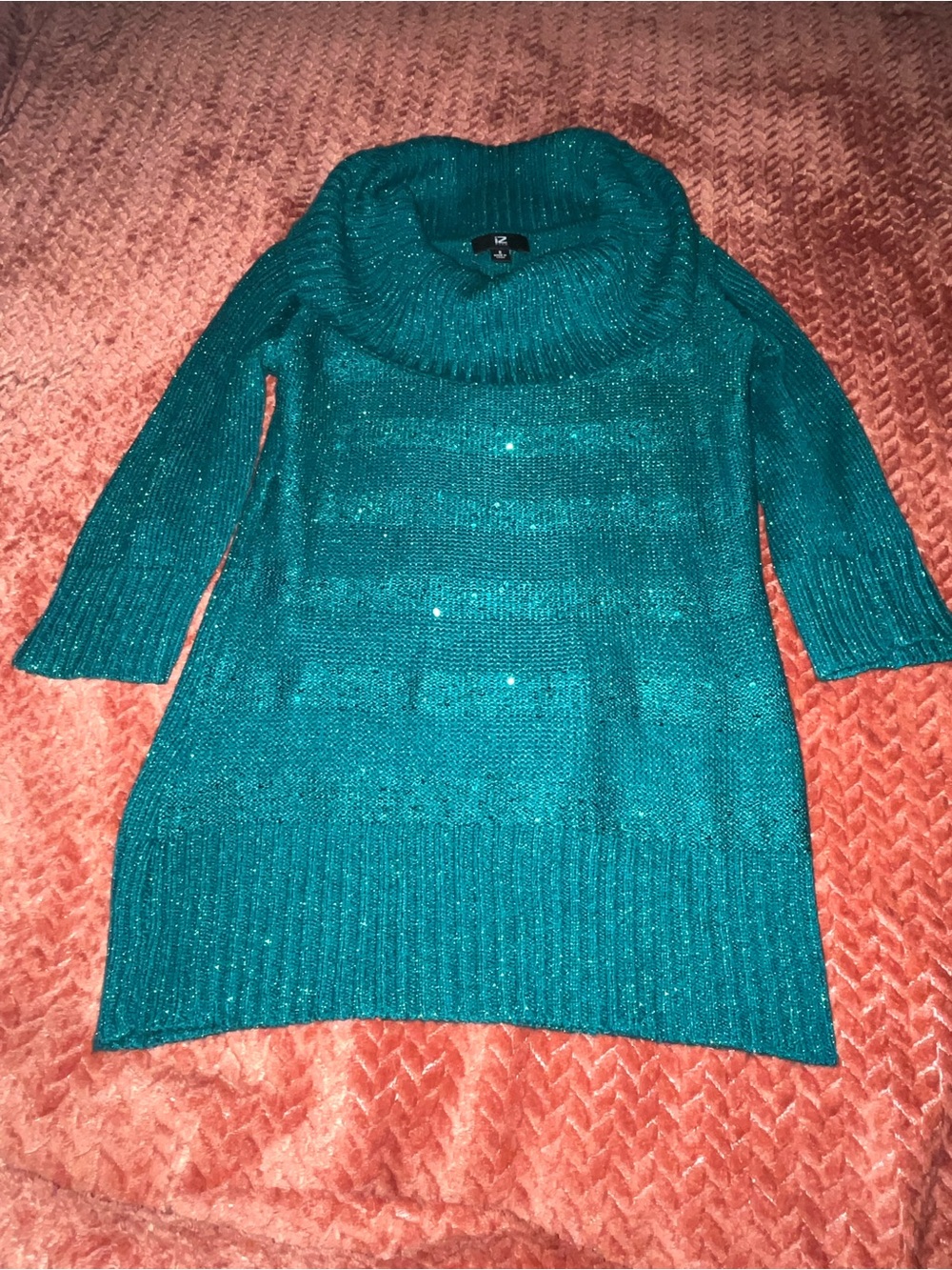 IZOD Stylish Teal scoop Neck Sweater - Women. Size S
